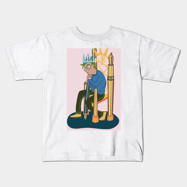 King of Swords Kids T-Shirt by BeautyInDestruction